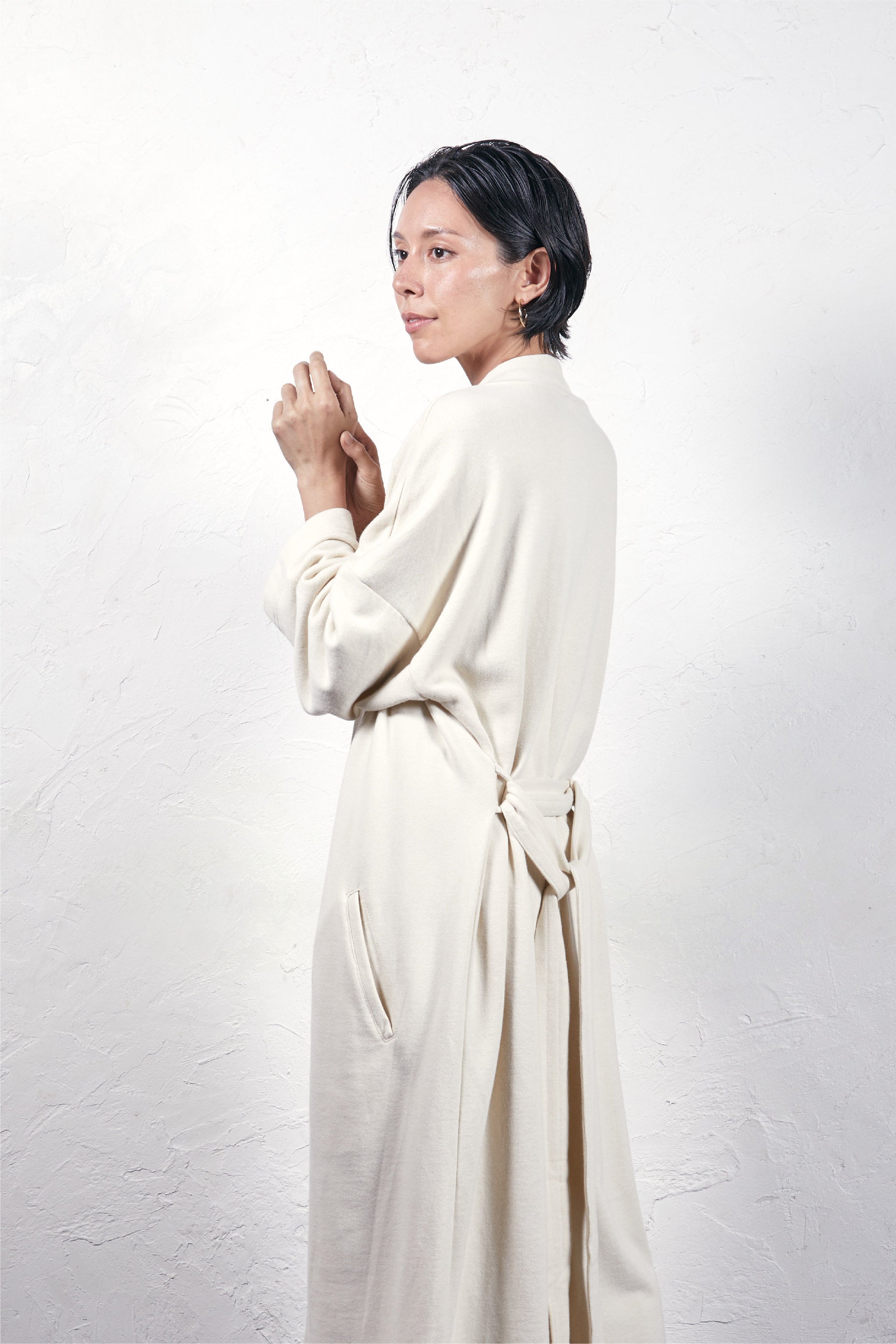 yinyang インヤン　ヨガ　コットンスウェード　ガウン　コート コットンスウェードガウン – yinyang - yoga & meditation wear